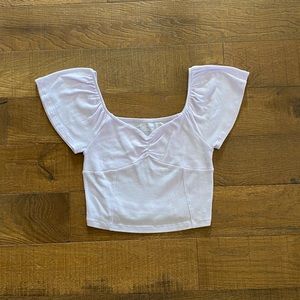 LAST CHANCE!! light purple cropped t shirt